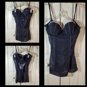 Cute navy dotted lingerie set